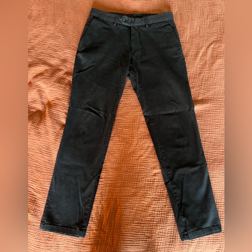 Massimo Dutti Men's Navy Blue Twill Chinos